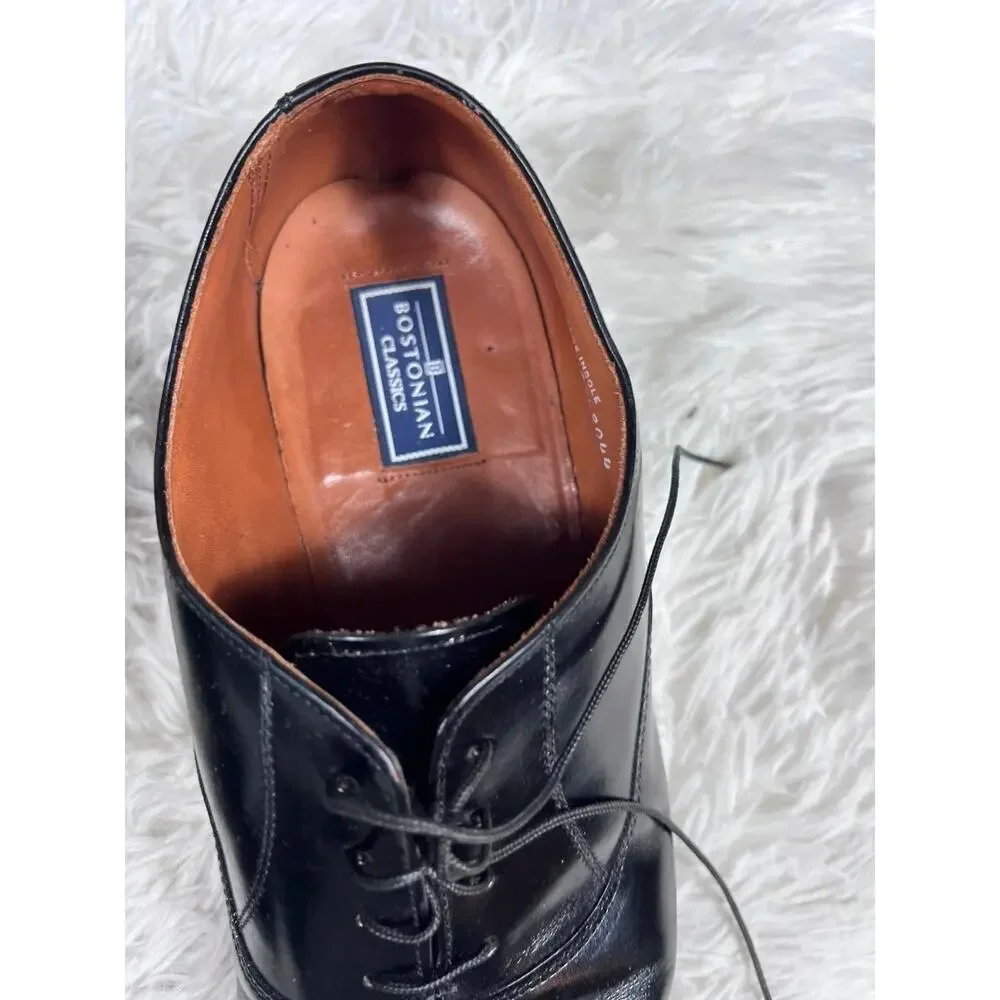 Bostonian Classics Hamilton 26441 Mens 9.5W Oxford Dress Shoes Black USA made